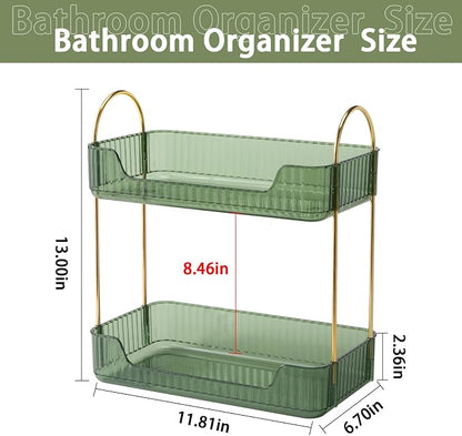 shuang qing Bathroom Counter Organizer Countertop Storage, Cosmetics Skincare - Image 3