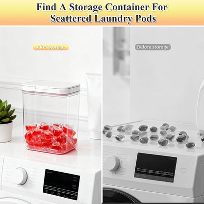 Gute Laundry Pod Holder with Lid - 186oz Sealed Automatic Pop-Up Dispenser - Image 7