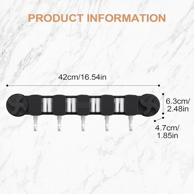 Broom Holder - Wall Mount Rack, Suction Utility Stand, Sturdy Easy Install - Image 2