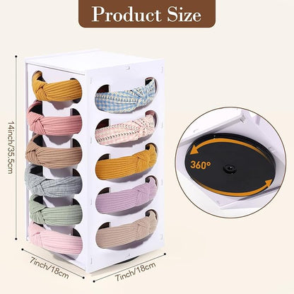 Headband Holder Organizer for Girls, Rotating Headband Storage for Women - Image 3