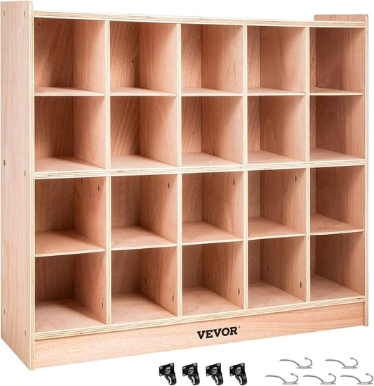 VEVOR Cubby Mobile Tray Storage Cabinet, 20-Compartment Cubby Storage Shelf by VEVOR