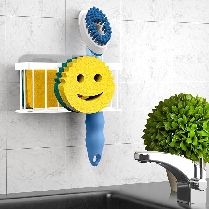 Sponge Holder Smiley Face, Sink Caddy, Kitchen Organizer - Image 6
