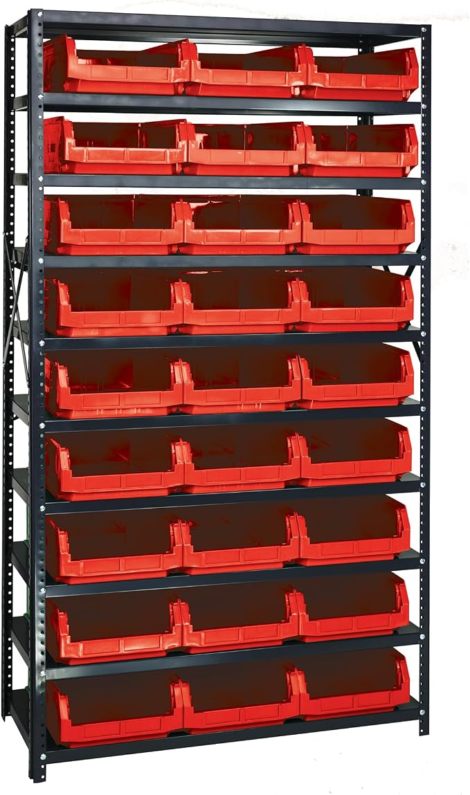 Quantum Storage Systems MSU-531RD Solid Heavy Duty 10 Shelves 27 MAGNUM Red by QuantumStorageSystems