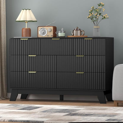 Fluted Dresser for Bedroom, 7 Drawer Dresser for Closet, Storage Cabinet and - Image 5