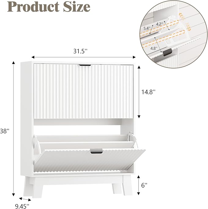 HUANLEGO Shoe Cabinet Storage for Entryway - Image 2