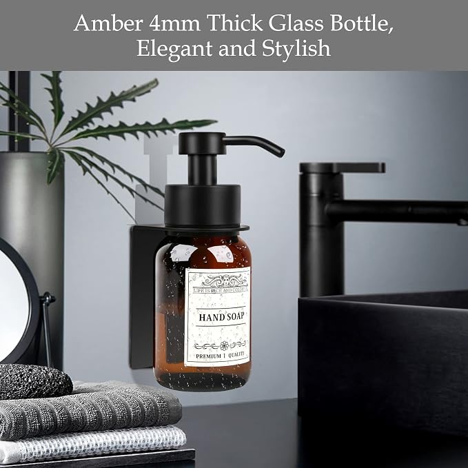 8.5oz Glass Soap Dispenser 2 Pack - Image 2