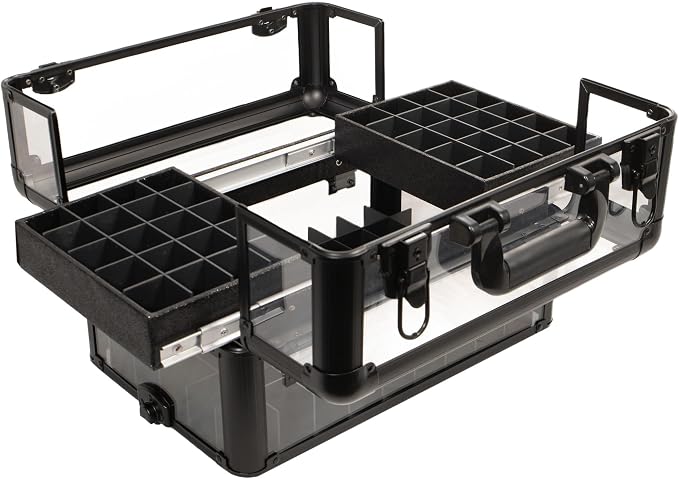 Ver Beauty Professional Armored Clear Acrylic Makeup Nail Tech Case - Image 3