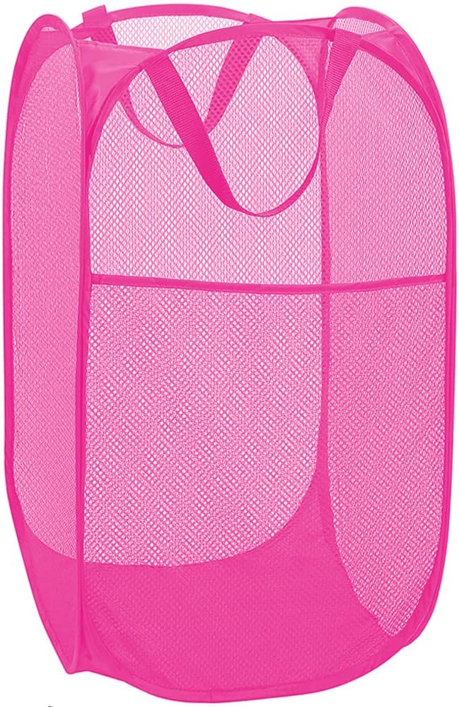 Deluxe Strong Mesh Pop up Laundry Hamper Basket by BATTOO