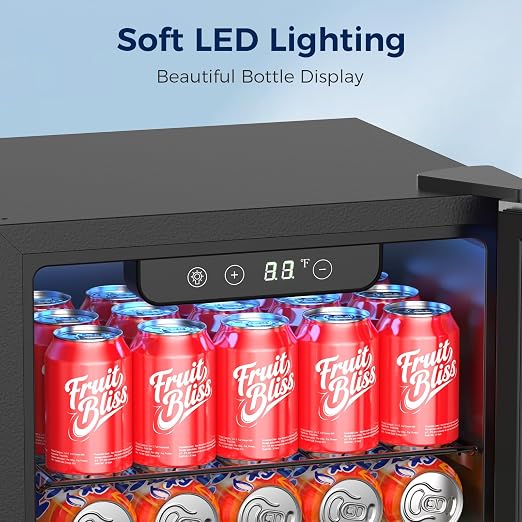 Beverage Refrigerator, 50 Cans Commercial Mini Fridge Cooler, 1.3 Cu.ft - Image 4
