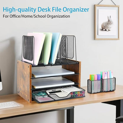 OPNICE Desk Organizer, 4-Tier Desktop File Organizer - Image 2