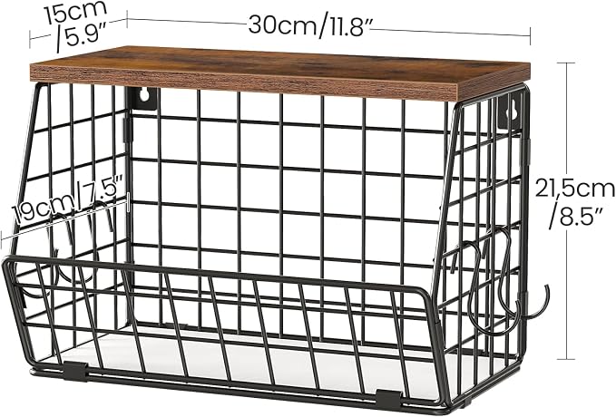 2-Tier Fruit Basket for Kitchen, Stackable Hanging Basket Wire Baskets - Image 7