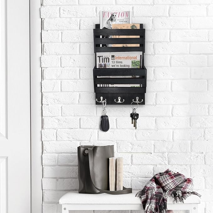 Unistyle Rustic Mail Organizer Wall Mount - Image 4