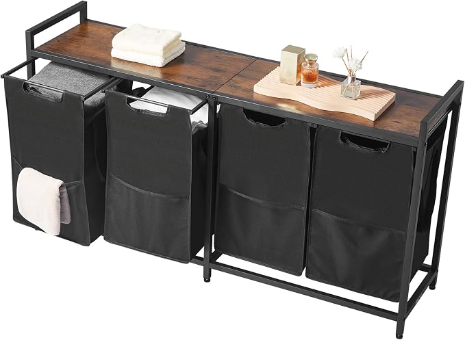 VEVOR 4 Section Laundry Sorter, Large Laundry Hamper - Image 9