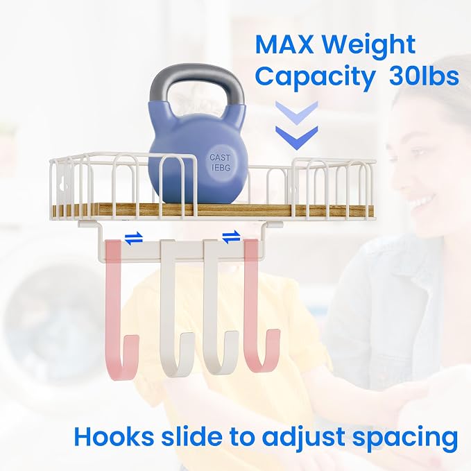 TJ.MOREE Ironing Board Hanger Metal Wall Mount Iron and Ironing Board Holder - Image 6