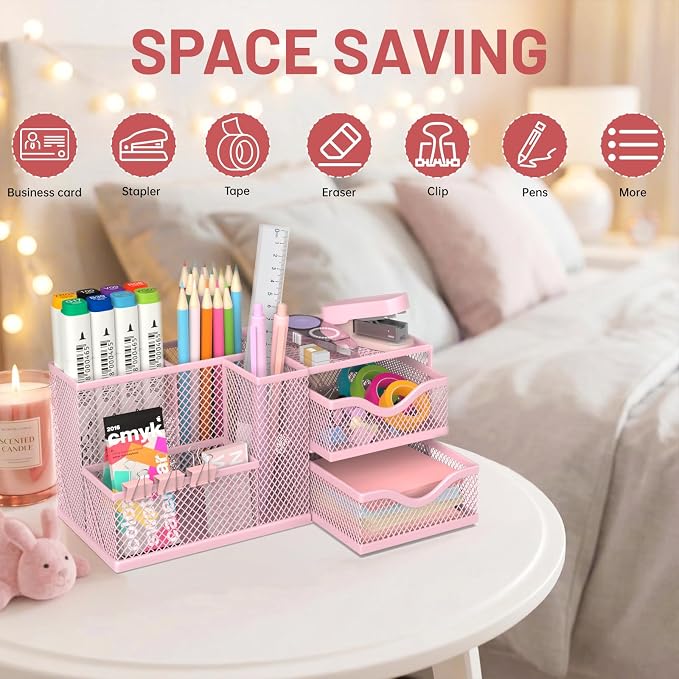 Mesh Desk Organizer, Pen Organizer - Image 5