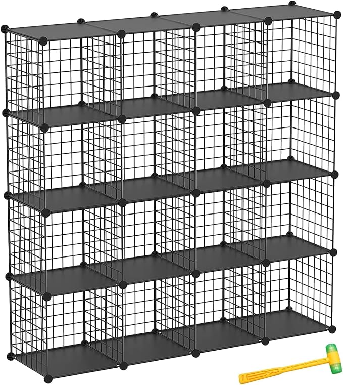 TUMUCUTE Wire Cube Storage Organizer, Metal Storage Shelves Bookshelf, by Worththetrustofeverycusto