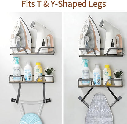 Ironing Board Hanger, 2-Layer Iron Holder Wall Mounted | Laundry Room Decor - Image 5