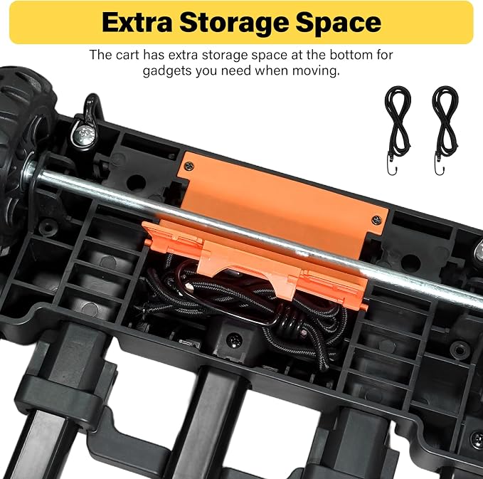 Folding Hand Truck 500 LB, Portable Heavy Duty Dolly Cart - Image 4