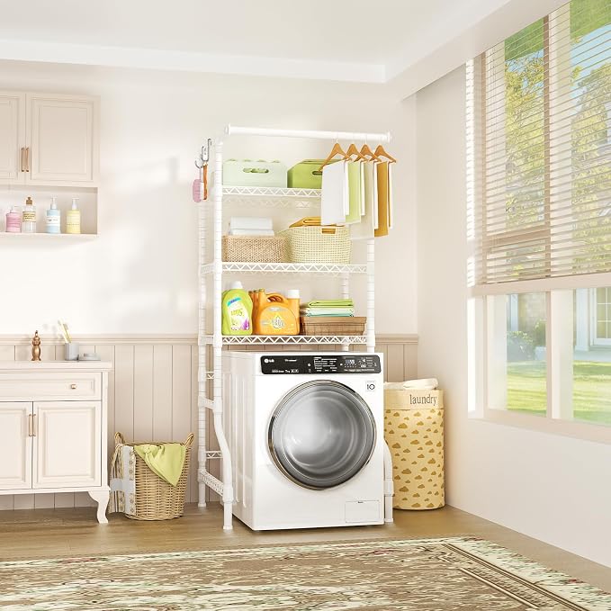 Ulif U11 Medium Over Washer and Dryer Shelves, 3 Tiers Laundry Room Storage and - Image 2