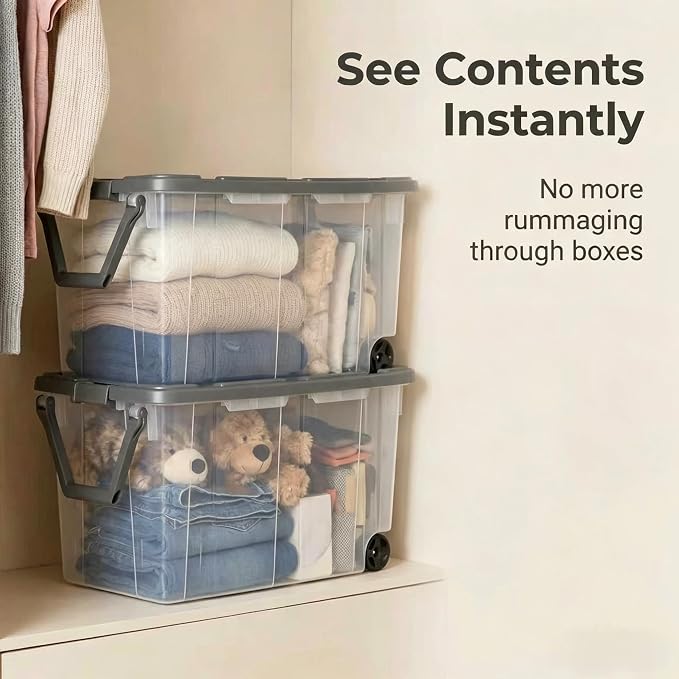 （2-Pack） 160QT Wheeled Storage Boxes - Image 7
