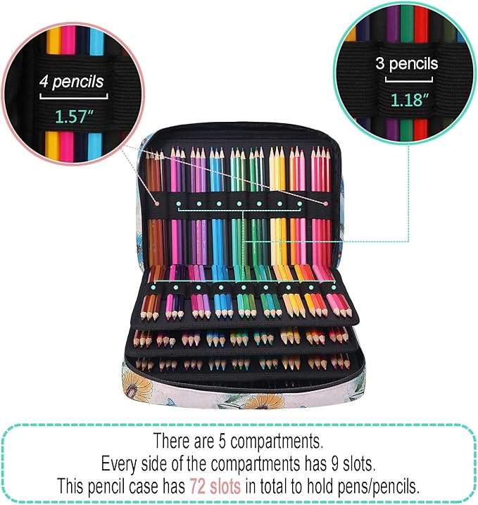 JAKAGO 220 Slots Colored Pencil Case Large Capacity Pen Holder - Image 3