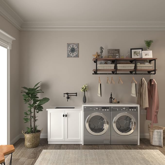 60In Industrial Pipe Clothing Rack - Image 3