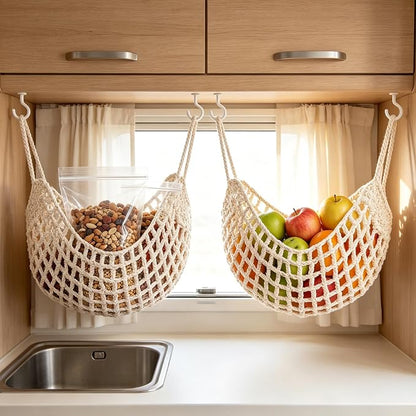 Macrame Hanging Fruit Hammock - Image 4