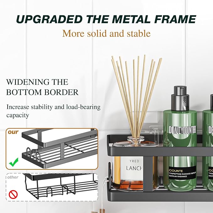 Youvip Adhesive Shower Caddy, Shower Shelves - Image 4