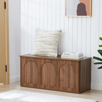 Storage Chest, Farmhouse Wooden Shoe Storage Bench by PHOYAL