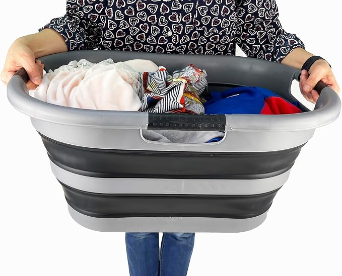 SAMMART 40L Collapsible Plastic Laundry Basket - Image 6
