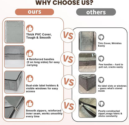 combocube 4 Pack Under Bed Storage Containers, 4.5" Low Profile Underbed - Image 5