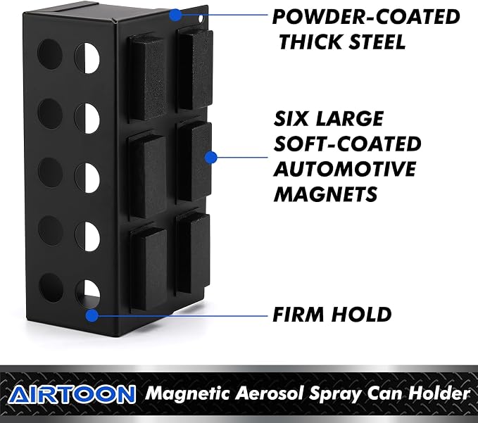 AIRTOON 2PCS Magnetic Aerosol Spray Can Holder, Magnetic Bottle Holder - Image 3