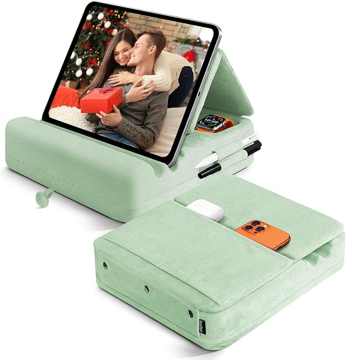 Tablet Pillow Stand with Storage, Foldable iPad Holder by Unknown