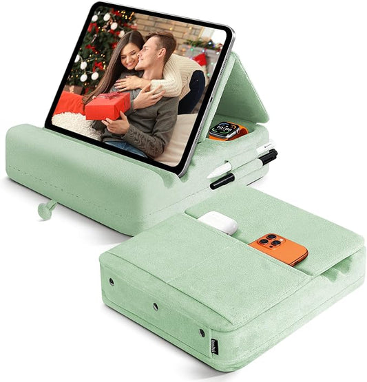 Tablet Pillow Stand with Storage, Foldable iPad Holder by Unknown