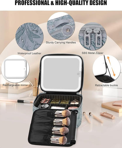 Relavel Travel Makeup Bag With LED Mirror - Image 5