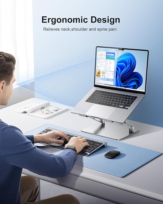 Adjustable Laptop Stand Ergonomic Computer Riser Aluminum Laptop Stand - Image 2