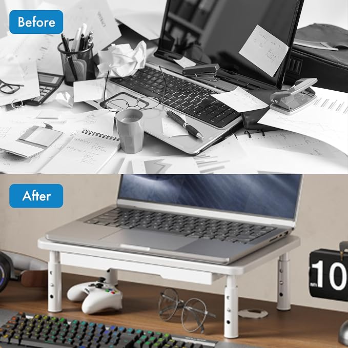 Monitor Stand Riser with Drawer - Image 4