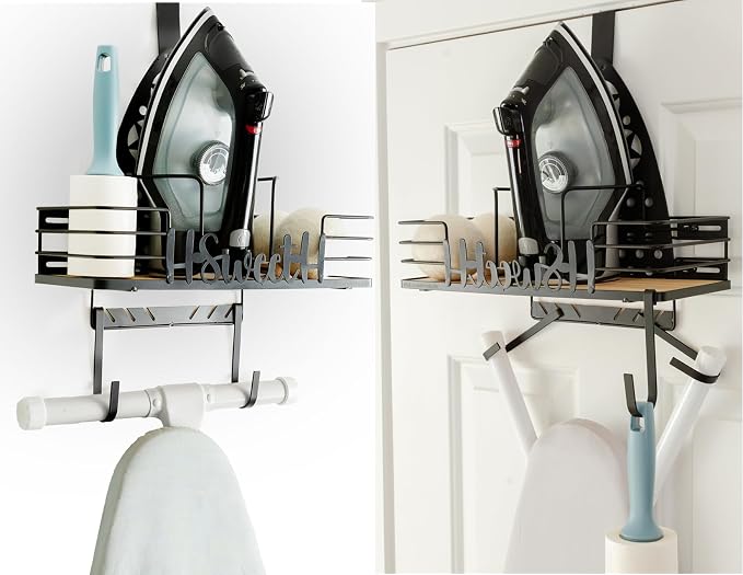 Farmhouse Ironing Board Hanger Wall Mount or Over the Door by Unknown