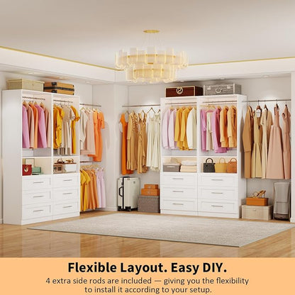 Closet System Sets of 4, 8FT-21FT Customizable Closet Organizer System - Image 7