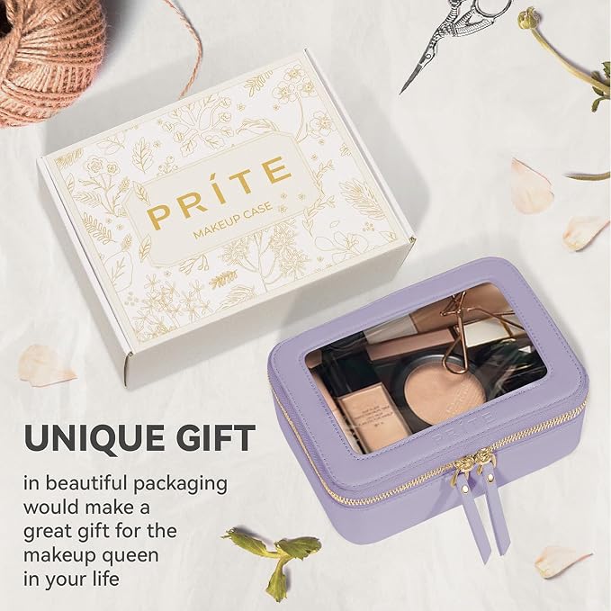 Prite Clear Makeup Bag Cosmetic Organizer Case Waterproof Travel Toiletry Bag - Image 6