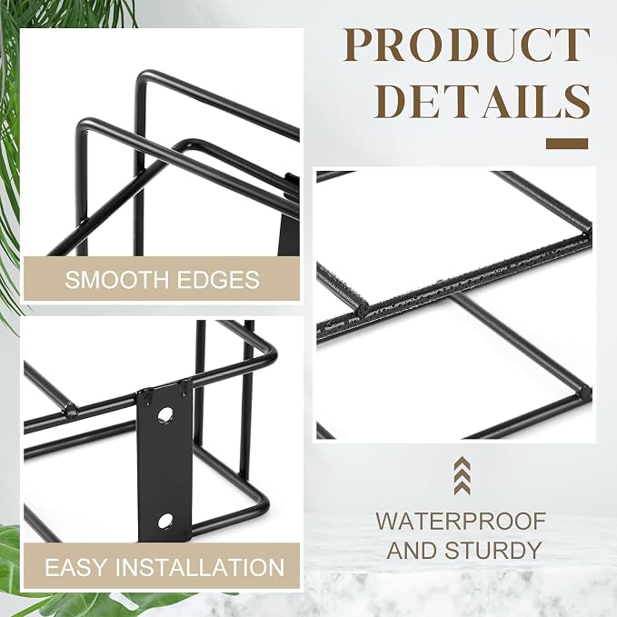 Hicarer 2 Pcs 3 Holes Spray Bottle Storage Rack Holder Wall Mount Organizer - Image 4