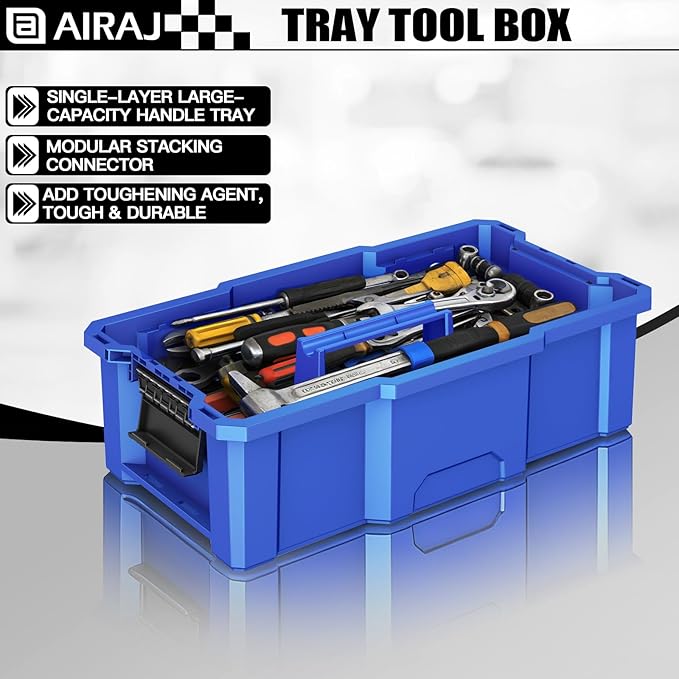 Rolling Tool Box With Wheels | 3 Tier Portable Stackable Tool Box Set | Garage - Image 5