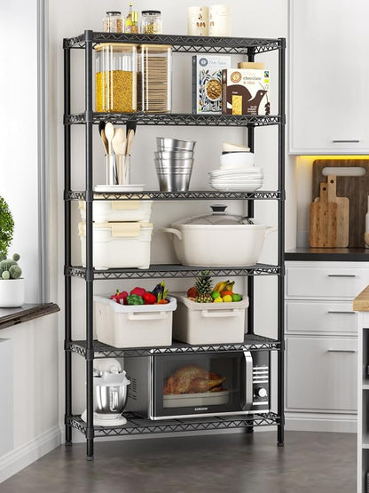6 Tier Adjustable Storage Shelves, Heavy Duty Metal Utility Shelf 1500LBS - Image 2