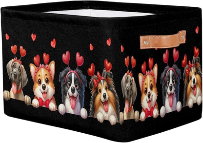 Pardick Basket Storage Bins Cute Animal Dog Rectangle Cube Basket Box Kids - Image 2