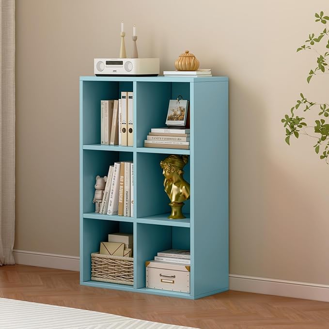 6-Cube Storage Shelf Bookcase - Image 2
