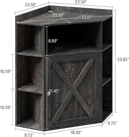 Vabches Corner Cabinet, Corner Storage Shelf - Image 2