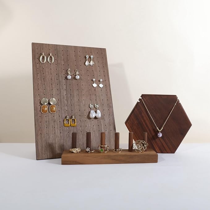 GemeShou Walnut earring display stand - Image 8