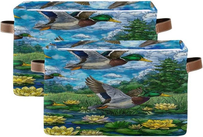 Flying Mallards Ducks Storage Bins Box Foldable Shelf Basket by Unknown