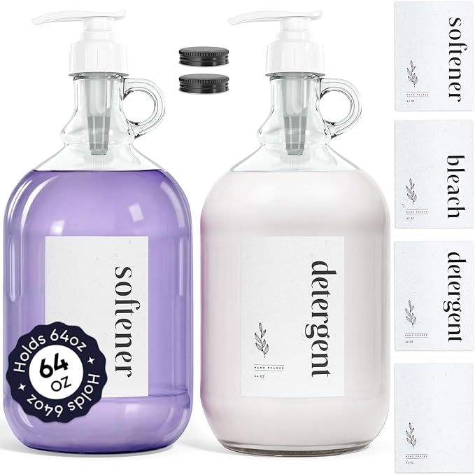 Glass Laundry Detergent Dispenser by Homesphere