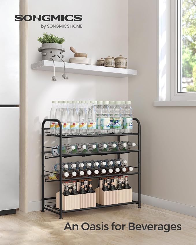 SONGMICS Stackable Shoe Rack, 4 Tier Metal Shoes Rack Storage Shelf, Holds up - Image 7